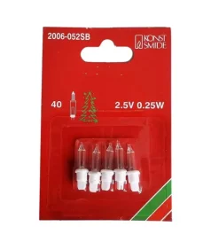Konstsmide, guirlandes lumineuses de Noël Ampoules Guirlandes De Rechange|5 Ampoules De Rechange Enfichable Pour Guirlande Electrique, 2,5V - 0,25 W