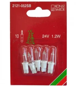 Konstsmide, guirlandes lumineuses de Noël Ampoules Guirlandes De Rechange|5 Ampoules De Rechange 24V, 1,2W Pour Guirlande De Noël 10 Lampes