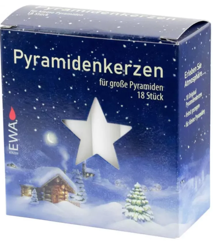 Ewa Kerzen, bougies de Noël et bougies de l'Avent Bougies Pour Manège De Noël Et Pyramide Allemande|18 Bougies De Noël Pour Pyramide, Pyramidenkerzen 17 Mm