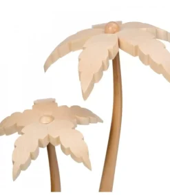 Schalling, crèche moderne Crèche De Noël En Bois|2 Palmiers En Bois Pour Décoration Crèche De Noël