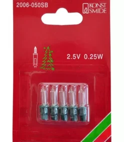 Konstsmide, guirlandes lumineuses de Noël Ampoules Guirlandes De Rechange|Ampoules De Rechange 2,5V - 0,25 W Pour Guirlande De Noël, Douille Verte