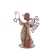 Waldfabrik, photophore en bois et étoile sapin de Noël Anges De Noël En Bois|Ange De Noël En Bois Avec Ailes Metal, 15 Cm