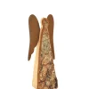 Waldfabrik, photophore en bois et étoile sapin de Noël Anges De Noël En Bois|Ange De Noël En Bois Avec Ailes Metal, 12 Cm