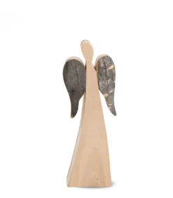 Waldfabrik, photophore en bois et étoile sapin de Noël Anges De Noël En Bois|Ange De Noël En Bois, Double Face 12 Cm