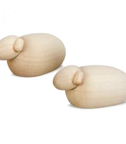 Köhler, Père Noël en bois Personnages De Crèche De Noël|Animaux De La Crèche De Noël, Mouton Blanc