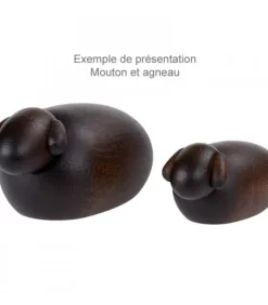 Köhler, Père Noël en bois Personnages De Crèche De Noël|Animaux Pour Crèche De Noël, Mouton Noir
