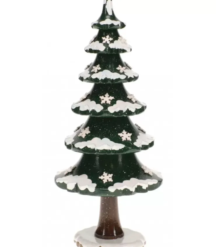 Hubrig, figurines pour enfant Village De Noël Miniature|Arbre D'Hiver Avec Cristaux De Neige - Village De Noël Miniature