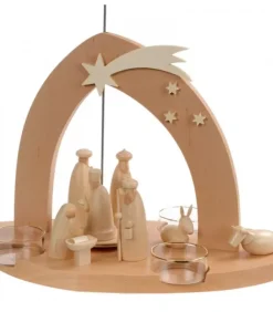 Schalling, crèche moderne Pyramides De Noël Allemandes|Arche Pyramide Moderne De Noël En Bois D'Aulne