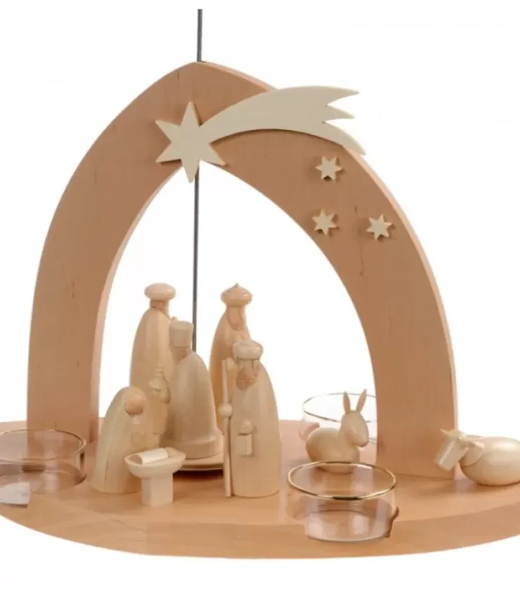 Schalling, crèche moderne Pyramides De Noël Allemandes|Arche Pyramide Moderne De Noël En Bois D'Aulne