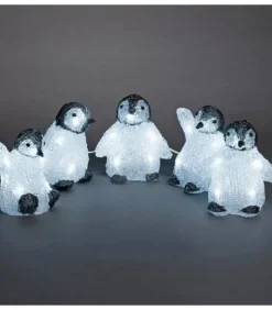 Konstsmide, guirlandes lumineuses de Noël Oiseaux Lumineux Et Animaux Lumineux|Bebes Pingouins Lumineux Led En Acrylique, 12,5 Cm