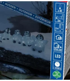 Konstsmide, guirlandes lumineuses de Noël Oiseaux Lumineux Et Animaux Lumineux|Bebes Pingouins Lumineux Led En Acrylique, 12,5 Cm
