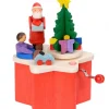 Graupner, décoration de sapin de Noël, Déco Noël enfant Boite A Musique Noël|Boite A Musique A Manivelle Rouge, Père Noël Et Enfant