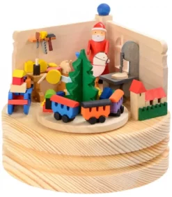 Graupner, décoration de sapin de Noël, Déco Noël enfant Boite A Musique Noël|Boite A Musique Bois, Atelier Du Père Noël