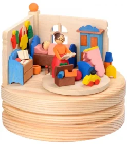 Graupner, décoration de sapin de Noël, Déco Noël enfant Boite A Musique Noël|Boite A Musique Bois, L'Heure Du Coucher