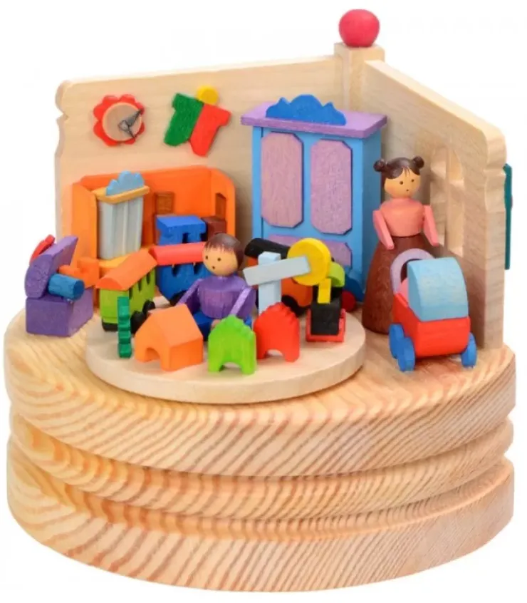 Graupner, décoration de sapin de Noël, Déco Noël enfant Boite A Musique Noël|Boite A Musique En Bois, Maman Et Ses 2 Enfants