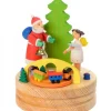 Graupner, décoration de sapin de Noël, Déco Noël enfant Boite A Musique Noël|Boite A Musique En Bois, Père Noël Et Ange Blanc