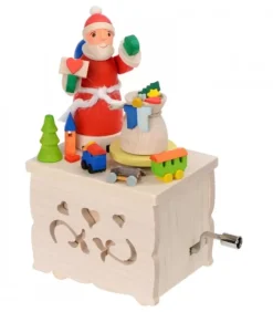 Graupner, décoration de sapin de Noël, Déco Noël enfant Boite A Musique Noël|Boite A Musique Enfant A Manivelle, Père Noël Et Jouets