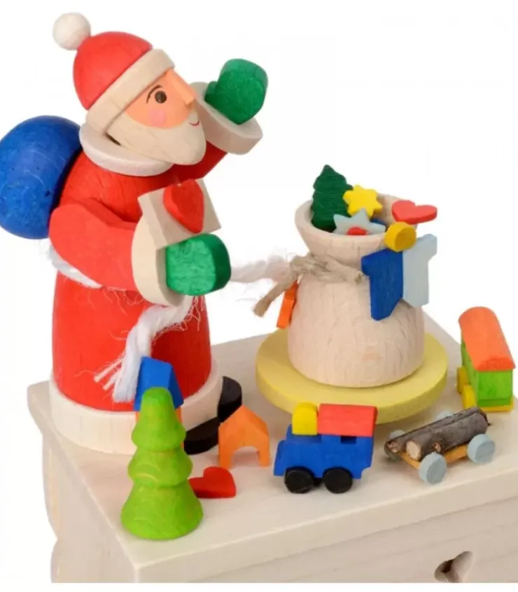 Graupner, décoration de sapin de Noël, Déco Noël enfant Boite A Musique Noël|Boite A Musique Enfant A Manivelle, Père Noël Et Jouets