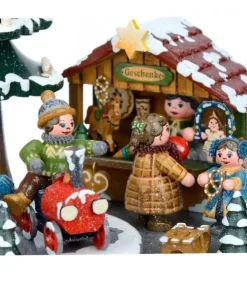 Hubrig, figurines pour enfant Boite A Musique Noël|Boite A Musique Noël, Veillee Autour Du Sapin
