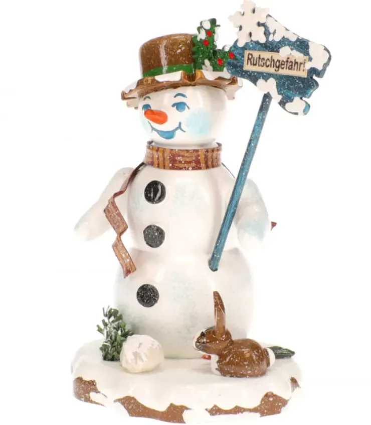 Hubrig, figurines pour enfant Village De Noël Miniature|Bonhomme De Neige "Risque De Glisser" - Village De Noël Miniature