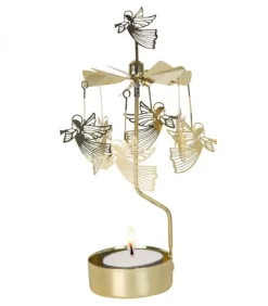 Pluto Produkter, déco de Noël Scandinave Bougeoirs Carrousels Photophore De Noël|Bougeoir Carrousel Anges Dores Volants