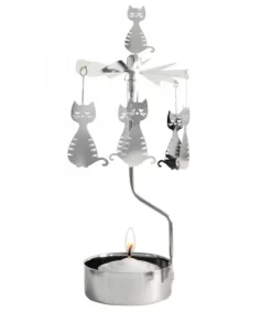 Pluto Produkter, déco de Noël Scandinave Bougeoirs Carrousels Photophore De Noël|Bougeoir Carrousel Chatons Assis