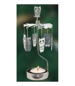 Pluto Produkter, déco de Noël Scandinave Bougeoirs Carrousels Photophore De Noël|Bougeoir Carrousel Chouettes