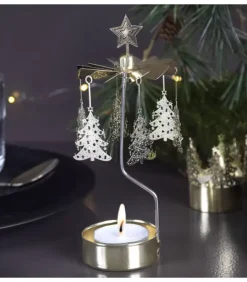 Pluto Produkter, déco de Noël Scandinave Bougeoirs Carrousels Photophore De Noël|Bougeoir Carrousel Sapins De Noël Dores