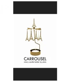 Pluto Produkter, déco de Noël Scandinave Bougeoirs Carrousels Photophore De Noël|Bougeoir Carrousel Tour Eiffel Dore