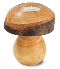 Waldfabrik, photophore en bois et étoile sapin de Noël Bougeoirs En Bois|Bougeoir En Bois, Champignon 12 Cm