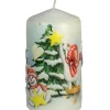Ewa Kerzen, bougies de Noël et bougies de l'Avent Bougies Décoratives|Bougie Décorative De Noël, Motif Vintage Bonhommes De Neige Et Sapin
