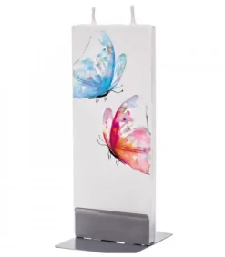 Flatyz, bougie décorative scandinave Bougies Décoratives|Bougie Décorative Papillons Bleu Et Rouge