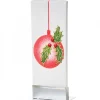 Flatyz, bougie décorative scandinave Bougies Décoratives|Bougie De Noël Boule Et Houx