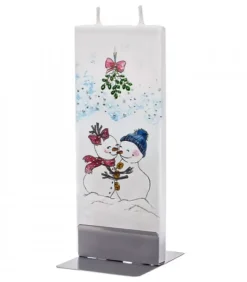 Flatyz, bougie décorative scandinave Bougies Décoratives|Bougie De Noël Couple Bonhomme De Neige
