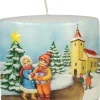 Ewa Kerzen, bougies de Noël et bougies de l'Avent Bougies Décoratives|Bougie De Noël Vintage Scene Enfant Et Village
