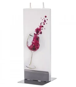 Flatyz, bougie décorative scandinave Bougies Décoratives|Bougie Design Verre De Vin Rouge