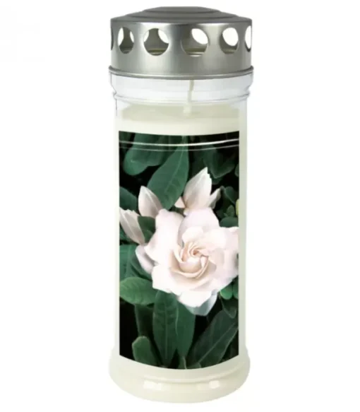 Ewa Kerzen, bougies de Noël et bougies de l'Avent Bougies Funéraires|Bougie Funeraire Gardenia, 21,5 Cm