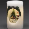 Konstsmide, guirlandes lumineuses de Noël Père Noël Lumineux|Bougie Led Père Noël Avec Petit Chien