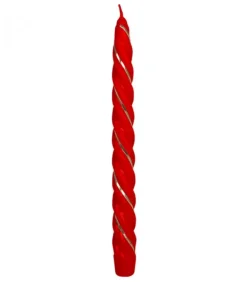 Ewa Kerzen, bougies de Noël et bougies de l'Avent Bougies Décoratives|Bougie Torsadee Pour Chandelier 25 Cm