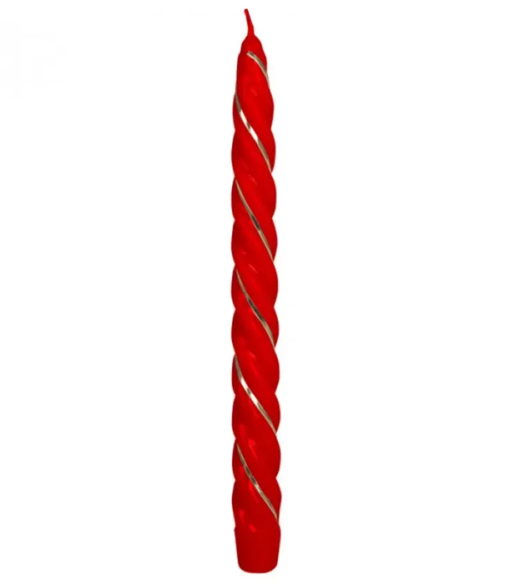 Ewa Kerzen, bougies de Noël et bougies de l'Avent Bougies Décoratives|Bougie Torsadee Pour Chandelier 25 Cm