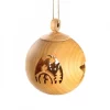 Waldfabrik, photophore en bois et étoile sapin de Noël Boules De Noël En Bois|Boule De Noël En Bois, Motif Crèche, 6 Cm