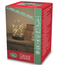 Konstsmide, guirlandes lumineuses de Noël Guirlande Lumineuse Intérieure À Led|Boule En Verre Lumineuse Décorative A Led, 17 Cm