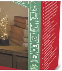 Konstsmide, guirlandes lumineuses de Noël Guirlande Lumineuse Intérieure À Led|Boule En Verre Lumineuse Décorative A Led, 17 Cm