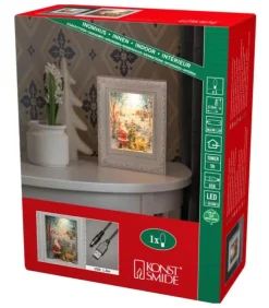 Konstsmide, guirlandes lumineuses de Noël Lanternes De Noël À Neige|Cadre Photo Lumineux Père Noël Avec Animaux