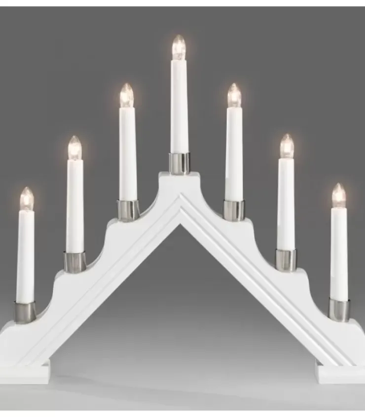 Konstsmide, guirlandes lumineuses de Noël Chandeliers De Noël À 7 Branches|Chandelier À 7 Branches Electrique En Bois Blanc