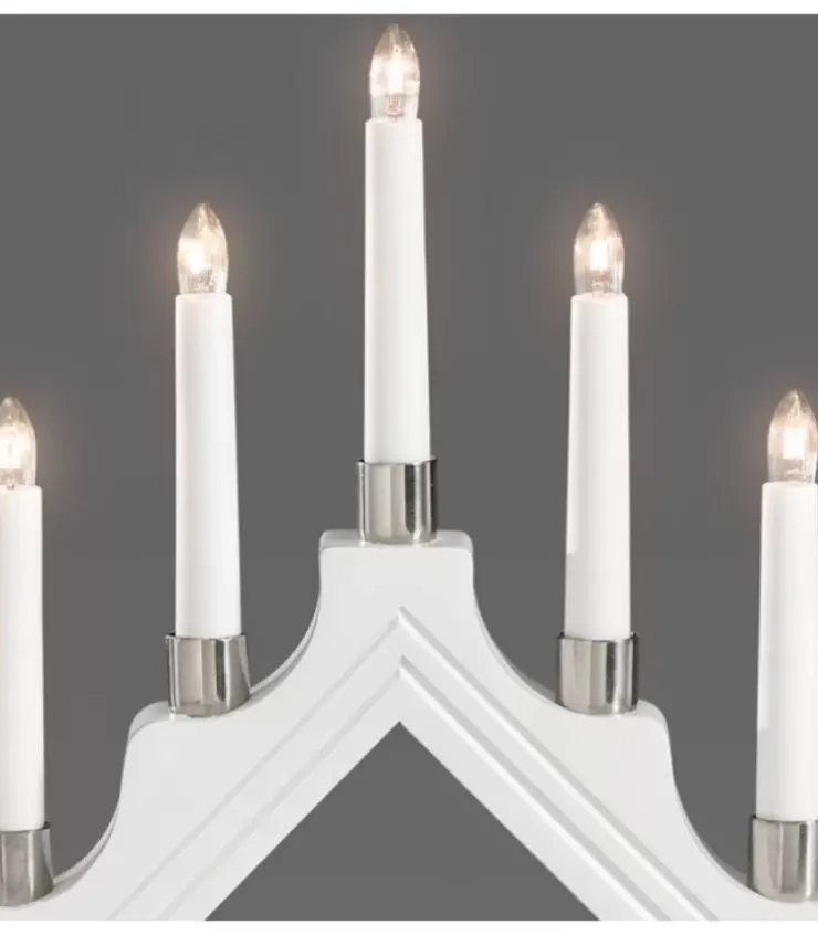 Konstsmide, guirlandes lumineuses de Noël Chandeliers De Noël À 7 Branches|Chandelier À 7 Branches Electrique En Bois Blanc