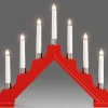 Konstsmide, guirlandes lumineuses de Noël Chandeliers De Noël À 7 Branches|Chandelier À 7 Branches En Bois, Rouge