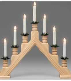 Konstsmide, guirlandes lumineuses de Noël Chandeliers De Noël À 7 Branches|Chandelier 7 Branches Electrique En Bois Naturel