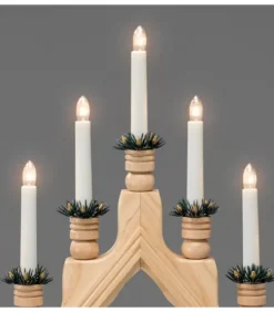 Konstsmide, guirlandes lumineuses de Noël Chandeliers De Noël À 7 Branches|Chandelier 7 Branches Electrique En Bois Naturel