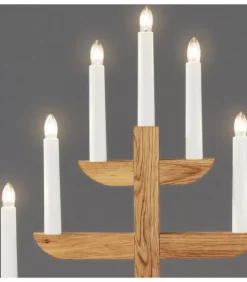 Konstsmide, guirlandes lumineuses de Noël Chandeliers De Noël À 7 Branches|Chandelier 7 Branches En Bois De Chene Huile, 46 Cm